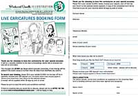 Event caricatures order form